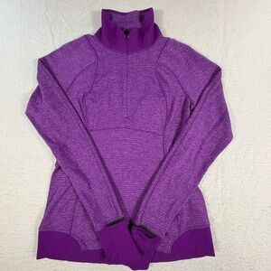 Lululemon Women's Runderful Pullover Size 8 Half Zip in Heathered Violet
